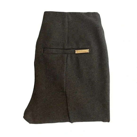 𝅺Lilly Pulitzer | Nira Ponte Knit Pants Skinny Leggings Back Slit - Picture 6 of 9